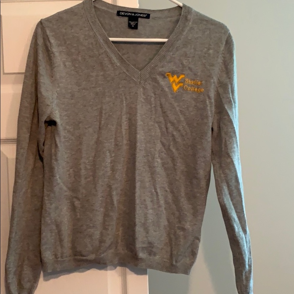 WVU Statler College V-neck Sweater EUC!